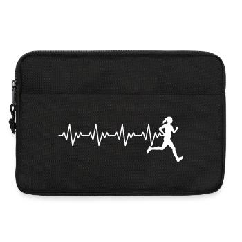 I Run to Feel Free and Feel Strong Runner Gift - Laptop bag 13" - black - Front