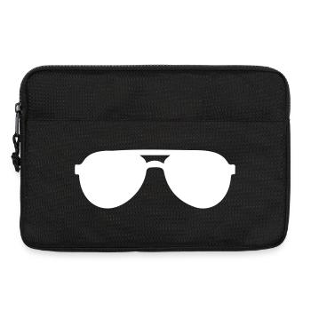 Round Sunglasses Silhouette - Laptop bag 13" - black - Front
