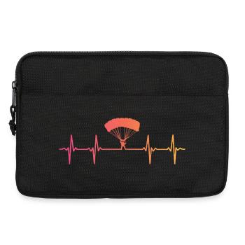Gleitschirmfliegen Sonnenuntergang Herzschlag-Gleitschirm - Laptoptasche 13" - Schwarz - Vorne