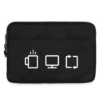 Programmierer, Softwareingenieur, Programmierer, Kaffeearbeit, - Laptoptasche 13" - Schwarz - Vorne