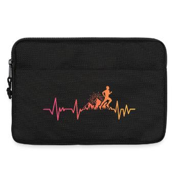 Trail running sunset heartbeat trailer - Laptop bag 13" - black - Front