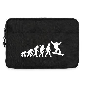 Snowboarder Evolution for snowboard fun - Laptop bag 13" - black - Front
