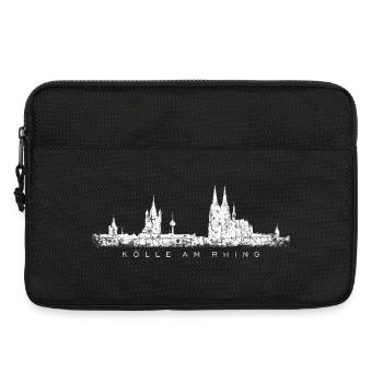 Kölle am Rhing Köln Kölner Skyline (Vintage Weiß) - Laptoptasche 13" - Schwarz - Vorne