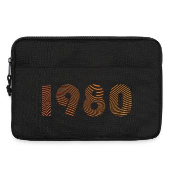Motifs d’empreintes digitales des années 1980 - Sacoche pour ordinateur portable 13 pouces - noir - Devant