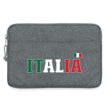 Italie Drapeau - Sacoche pour ordinateur portable 13 pouces - gris chiné - Devant