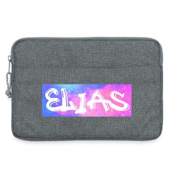 Elias nom cadeau idée de cadeau galaxie - Sacoche pour ordinateur portable 13 pouces - gris chiné - Devant