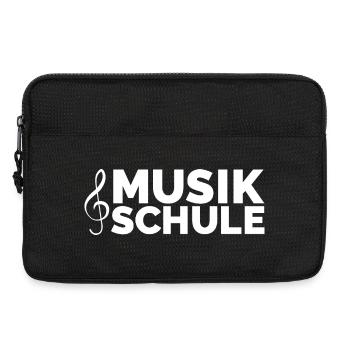 Musikschule Musik Unterricht lernen Piano Gitarre - Laptoptasche 13" - Schwarz - Vorne