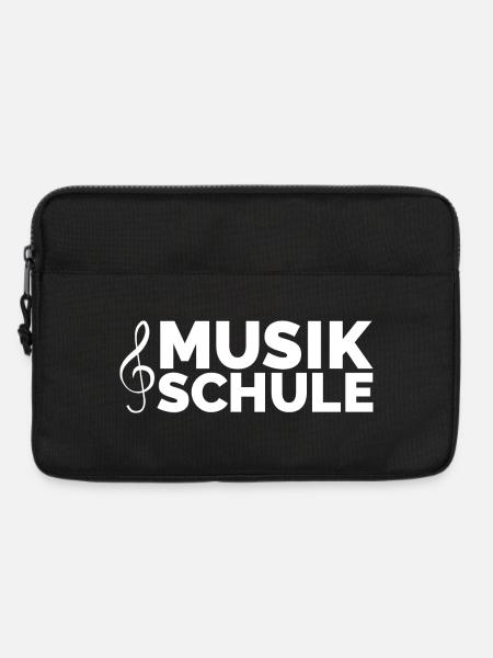 Musikschule Musik Unterricht lernen Piano Gitarre - Laptoptasche 13" - Schwarz