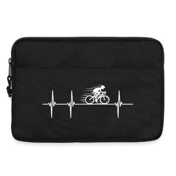 Herzschlag Rennrad - Laptoptasche 13" - Schwarz - Vorne