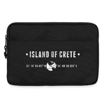 Crète Coordonnées Géographiques Stylisées - Sacoche pour ordinateur portable 13 pouces - noir - Devant