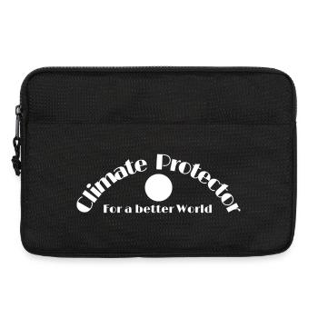 Climate Protector -Klimaschutz Statement - Laptoptasche 13" - Schwarz - Vorne