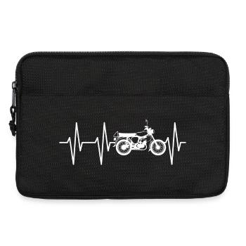 Simson s50 Herzschlag DDR Osten Symbol Puls Logo - Laptoptasche 13" - Schwarz - Vorne
