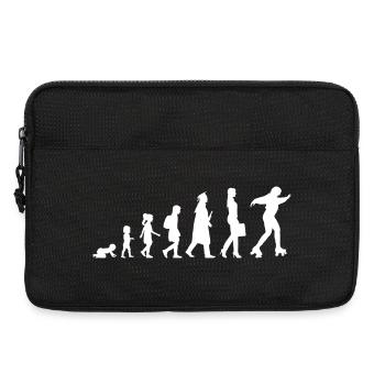 De fille à patineuse à roulettes - Sacoche pour ordinateur portable 13 pouces - noir - Devant