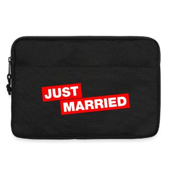 Juste marié - Déclaration typo pour tous les couples mariés - Sacoche pour ordinateur portable 13 pouces - noir - Devant