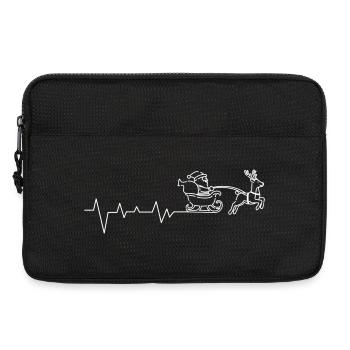 Herzschlag Santa Schlitten Kunst - Laptoptasche 13" - Schwarz - Vorne