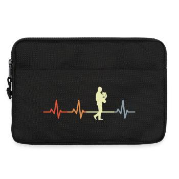 Vintage French Horn Heartbeat - Laptop bag 13" - black - Front