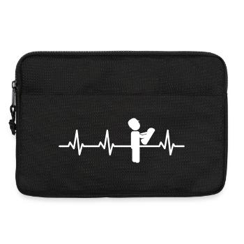 Architect Stick Figure Heartbeat - Laptop bag 13" - black - Front