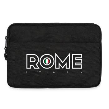 Rom O Emblem Italienische Flagge - Laptoptasche 13" - Schwarz - Vorne