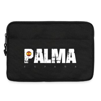 Palma Texte en détresse avec drapeau espagnol - Sacoche pour ordinateur portable 13 pouces - noir - Devant