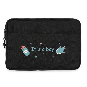 C’est un design de garçon bébé naissance garçon - Sacoche pour ordinateur portable 13 pouces - noir - Devant