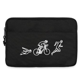 Croquis de triathlon - Sacoche pour ordinateur portable 13 pouces - noir - Devant