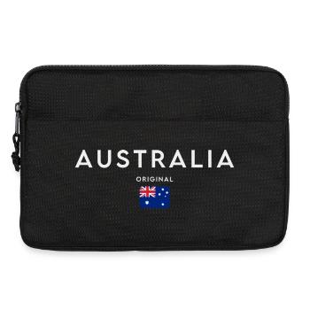 Drapeau australien, fierté australienne - Sacoche pour ordinateur portable 13 pouces - noir - Devant