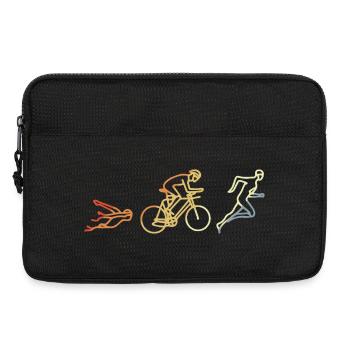 Triathlet Vintage Stil - Laptoptasche 13" - Schwarz - Vorne