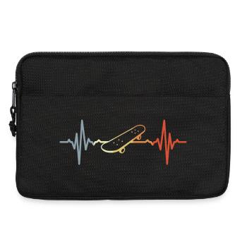 Vintage Skateboard Heartbeat - Sacoche pour ordinateur portable 13 pouces - noir - Devant
