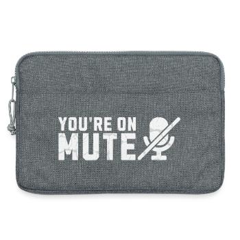 Youre on mute mic - Laptop bag 13" - heather grey - Front