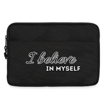 I believe in myself - Laptop bag 13" - black - Front