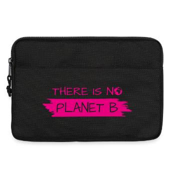 Kein Planet B Pinselstrich-Aufdruck - Laptoptasche 13" - Schwarz - Vorne