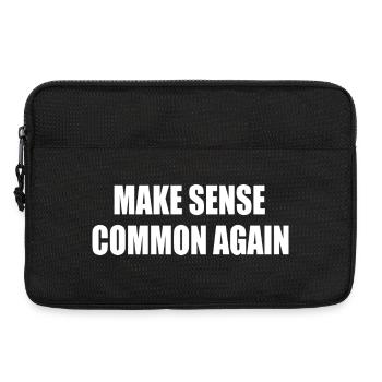 make sense common again - Laptop bag 13" - black - Front