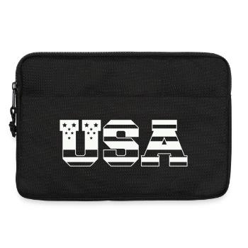 USA Bloc Police Rétro Patriotique - Sacoche pour ordinateur portable 13 pouces - noir - Devant