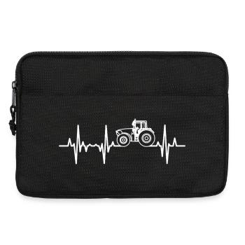 Traktor Herzfrequenz - Laptoptasche 13" - Schwarz - Vorne