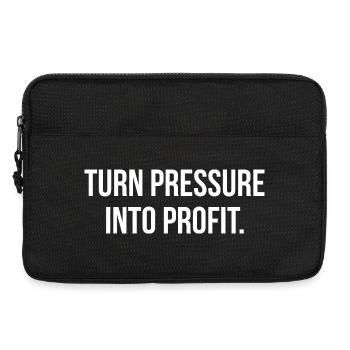 TURN PRESSURE INTO PROFIT. | Greyline Official - Laptop bag 13" - black - Front