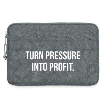 TURN PRESSURE INTO PROFIT. | Greyline Official - Laptop bag 13" - heather grey - Front