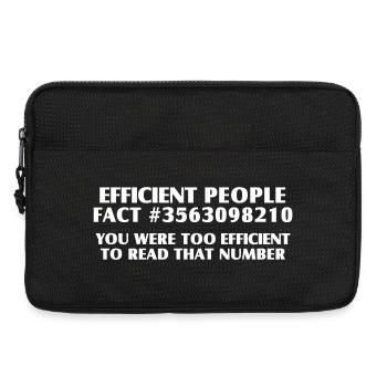 Efficient Nerd Shirt – Funny Computer Facts - Laptop bag 13" - black - Front