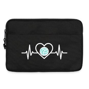 Cœur Volley-ball – Passion Volley Volleyball - Sacoche pour ordinateur portable 13 pouces - noir - Devant