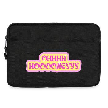 Ohhh hoooneyyy "Oh Honey" Neon Bubble Typography - Laptop bag 13" - black - Front
