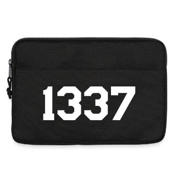1337 – White Text Design - Laptop bag 13" - black - Front