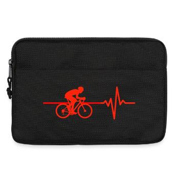Bicycle heartbeat, pedal power! Heartbeat - Laptop bag 13" - black - Front