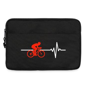 BATTEMENT DE CŒUR VÉLO DE ROUTE – VITESSE DE VÉLO ! Tournée - Sacoche pour ordinateur portable 13 pouces - noir - Devant