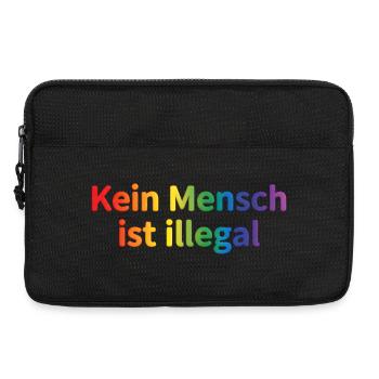 No One Is Illegal Rainbow - Laptop bag 13" - black - Front