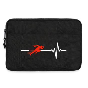 RENNEN HERZSCHLAG LAUFEN SPORT FIT SPRINT MARATHON - Laptoptasche 13" - Schwarz - Vorne
