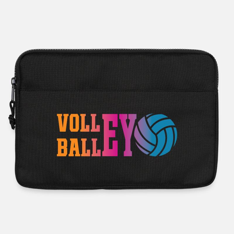 Buntes Volleyball - Laptoptasche 13" - Schwarz