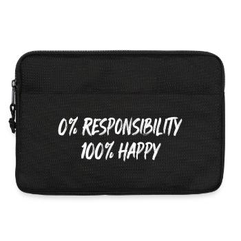 0% Responsibility 100% Happiness - Laptop bag 13" - black - Front