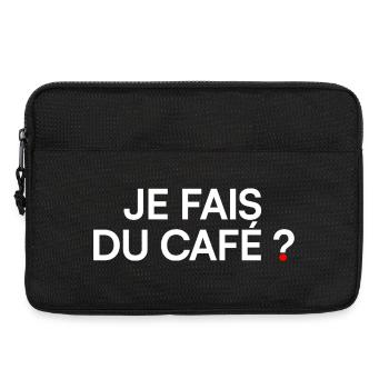 Je fais du café ? Humour Bureau Café - Sacoche pour ordinateur portable 13 pouces - noir - Devant
