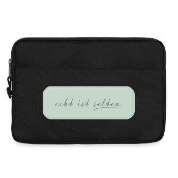 real is rare – minimalist typography - Laptop bag 13" - black - Front