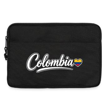Kolumbianisches Drehbuch mit Flag Heart Fan Patriotisch - Laptoptasche 13" - Schwarz - Vorne