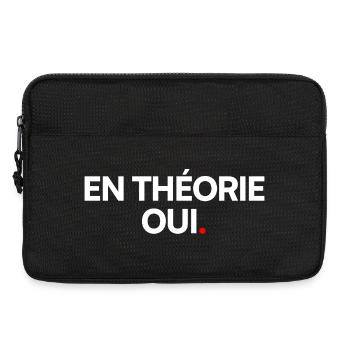 En théorie... - Sacoche pour ordinateur portable 13 pouces - noir - Devant